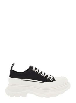 Tread Slick Black Cotton Sneakers