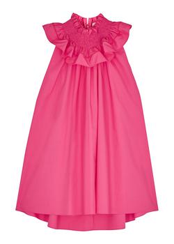 ROKSANDA, ROKSANDA | Afia pink ruffled cotton-poplin top商品图片 满$1享9折, 满折
