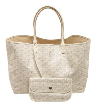 [二手商品] Goyard | Goyard White St. Louis Tote Bag PM商品图片,