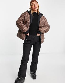 推荐Missguided Ski reversible puffer jacket in brown商品