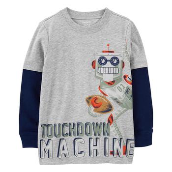 Carter's | Toddler Boys Robot Layered-Look Long Sleeve Jersey T-shirt商品图片,5折