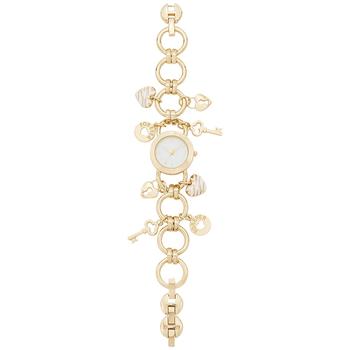 推荐Women's Gold-Tone Key Charm Bracelet Watch 26mm, Created for Macy's商品
