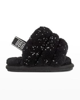 推荐Girl's Fluff Yeah Metallic Sparkle Quilted Slippers, Baby/Kids商品