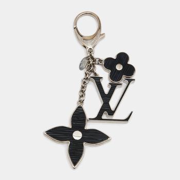 路易威登包手提包, [二手商品] Louis Vuitton | Louis Vuitton Fleur D' Epi Black Resin Bag Charm Key Holder商品图片 9.8折, 满1件减$100, 满减