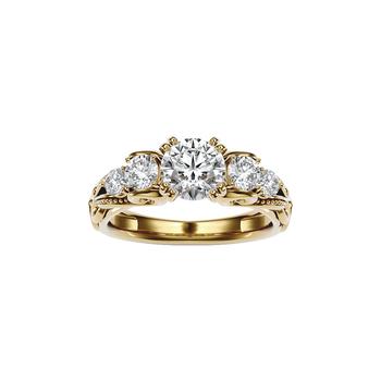 商品Monary | 2 Carat Vintage Moissanite Engagement Ring In 14 Karat Yellow Gold,商家Premium Outlets,价格¥6408图片