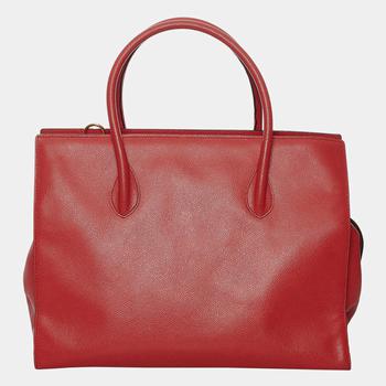 celine tote, [二手商品] Celine | Celine Red Leather Satchel商品图片 9.1折