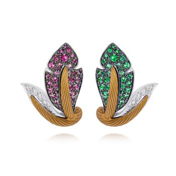 商品Mimi Milano | Mimi Milano Boutique 18K White And Yellow Gold, Sapphire And Emerald Huggie Earrings O462C8SZB,商家Shopworn,价格¥26445图片