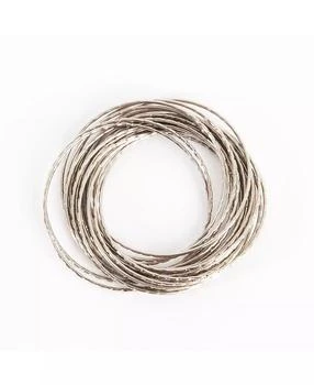 Saro Lifestyle | Metallic Bronze Metal Bangled Napkin Ring, Set of 4,商家Macy's,价格¥105
