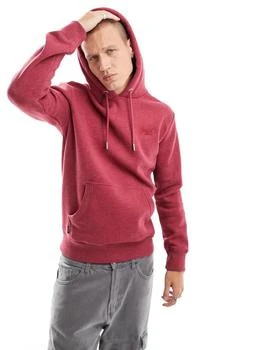 Superdry | Superdry essential logo hoodie in Berry Red Marl 