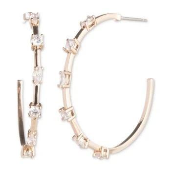 Givenchy | Gold-Tone Crystal C Hoop Earrings, 1",商家Macy's,价格¥357