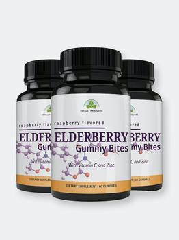 商品Totally Products | Black Elderberry Gummies Immune Booster with Vitamin C and Zinc (3 bottles),商家Verishop,价格¥262图片