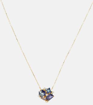 商品Suzanne Kalan | Amalfi Collection Blossom 14kt yellow gold necklace with diamonds,商家MyTheresa,价格¥7183图片