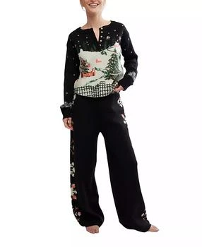 Free People | Women's 2-Piece Dream Whispers Long Sleeve Top and Pants Set,商家Macy's,价格¥1089