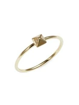 Sydney Evan | 14K Yellow Gold & 0.01 TCW Diamond Pyramid Ring,商家Saks OFF 5TH,价格¥1811