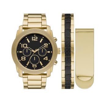推荐Men's Gold-tone Stainless Steel Bracelet Watch, 48mm Gift Set商品