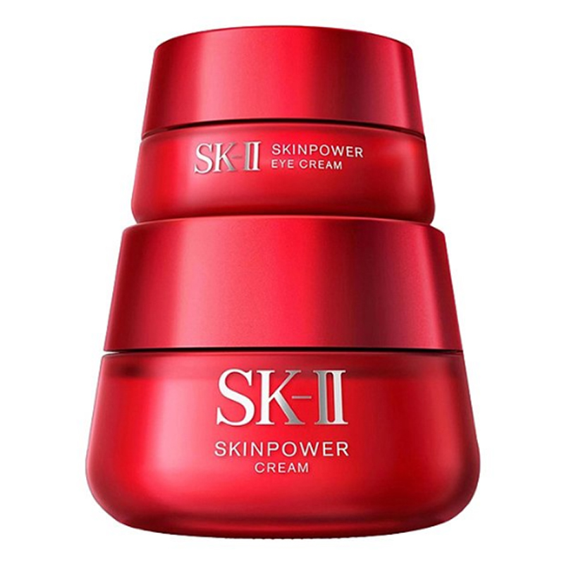 商品SK-II 面部护肤套装 大红瓶精华面霜80g+微肌因修护焕采眼霜15g 补水滋润图片