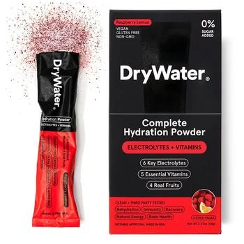 DryWater | Raspberry Lemon Electrolytes + Vitamins Powder, No Stevia,商家Walgreens,价格¥92