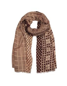 雪茄海淘, Marina D'Este 东海岸 | Brown and Pink All-over Printed Modal Stole商品图片 7.2折