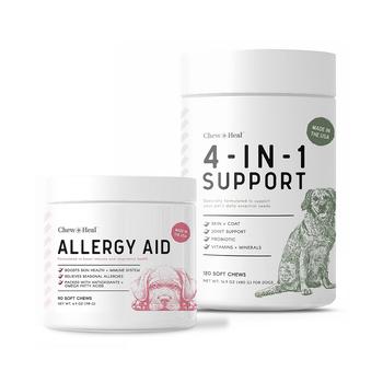 商品MaxProtect Allergy Aid with Antioxidants, Dog Supplement & Multivitamin - 210 Delicious Total Chews图片