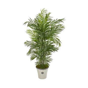 NEARLY NATURAL, NEARLY NATURAL | 6' Areca Palm Artificial Tree in Planter UV Resistant Indoor/Outdoor商品图片 6.9折