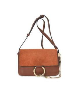 Chloé | Faye Leather & Suede Crossbody Bag商品图片,