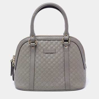 [二手商品] Gucci | Gucci Grey Microguccissima Leather Mini Dome Satchel商品图片,6.1折, 满1件减$100, 满减