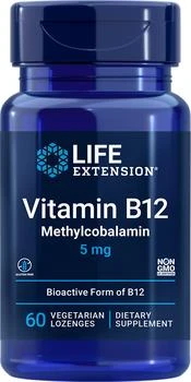 Life Extension | Life Extension Vitamin B12 Methylcobalamin - 5 mg (60 Lozenges, Vegetarian),商家Life Extension,价格¥193