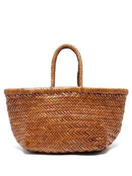 product Triple Jump small woven-leather basket bag image