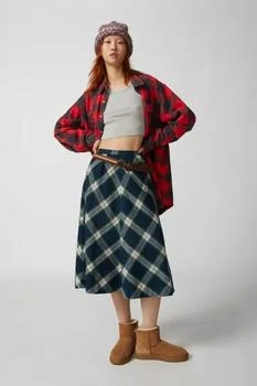 推荐Urban Renewal Vintage A-Line Plaid Midi Skirt商品