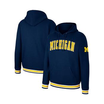 Colosseum | Men's Navy Michigan Wolverines Varsity Arch Pullover Hoodie商品图片,