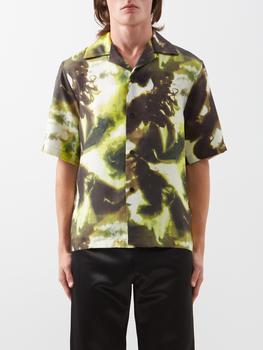 amiri衬衫, AMIRI | Camouflage-print silk short-sleeved shirt商品图片 