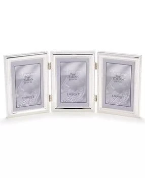 Lawrence Frames | Hinged Triple Metal Picture Frame Silver-Plate with Delicate Beading - 5" x 7",商家Macy's,价格¥366
