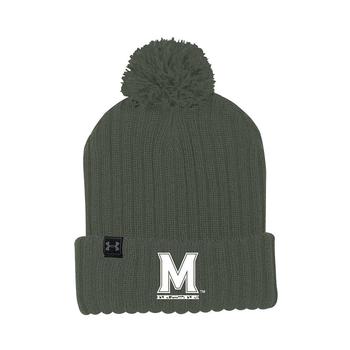 Under Armour | Men's Olive Maryland Terrapins Freedom Cuffed Pom Knit Hat商品图片,