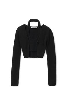alexander wang attica, Alexander Wang | LONG-SLEEVE TWINSET CARDIGAN IN ALPACA商品图片 