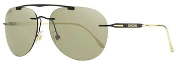 Longines | Longines Men's Classic Sunglasses LG0008-H 02L Black/Gold 62mm 2.8折