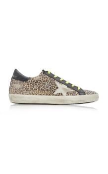 推荐Golden Goose - Women's Superstar Distressed Leopard Leather Sneakers  - Animal - IT 35 - Moda Operandi商品