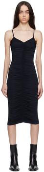 亚历山大王 连衣裙, Alexander Wang | Black Ruched Midi Dress商品图片 
