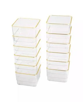 Martha Stewart | Kerry 12 Piece Plastic Stackable Office Desk Drawer Organizers Set, 3" x 3",商家Macy's,价格¥126