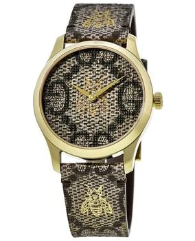 推荐Gucci G-Timeless GG Supreme Canvas Dial Women's Watch YA1264068A商品