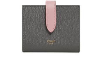 Celine | 小号双色粒面牛皮革饰带钱包商品图片,