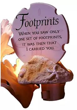商品Modern Decorative Footprints in the Sand Poem Night Light Gift图片