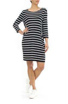 Nina Leonard | Mix Stripe Print Shift Dress商品图片,
