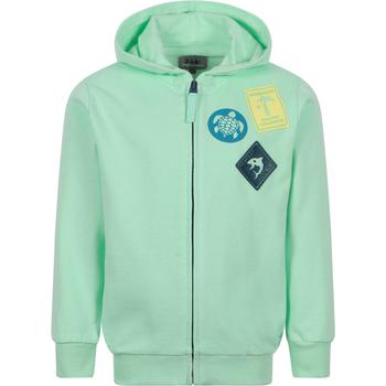 久光贴正品, IL GUFO | Stickers detailing zipped hoodie in aqua green商品图片 3.9折×额外7.5折, 额外七五折
