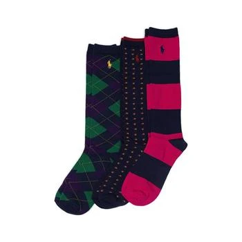 Ralph Lauren | Big Girls Argyle Knee High 3 Pack Socks,商家Macy's,价格¥141