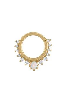 Raquelina Jewels | 10K Gold CZ & Created Opal Nose Ring,商家Nordstrom Rack,价格¥820
