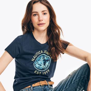 product Nautica Womens Nautica Jeans Co. Sustainably Crafted Anchor Graphic T-Shirt image