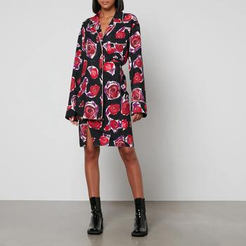 推荐Marni Floral-Print Crepe Skirt商品