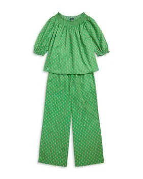 Ralph Lauren | Girls' Floral Smocked Cotton Top & Pant Set - Little Kid, Big Kid,商家Bloomingdale's,价格¥538