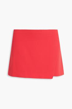 Alice + Olivia | Darma wrap-effect crepe mini skirt商品图片,5折