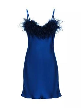 Sleeper | Boheme Feather-Trim Mini Dress 4.0折, 满$250享8.5折, 满折